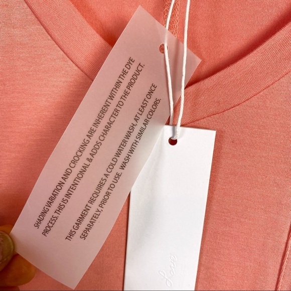 Another Love Phoenix in Blush Light Weight Pocket Tee Size S NWT Short Sleeves - Picture 7 of 9